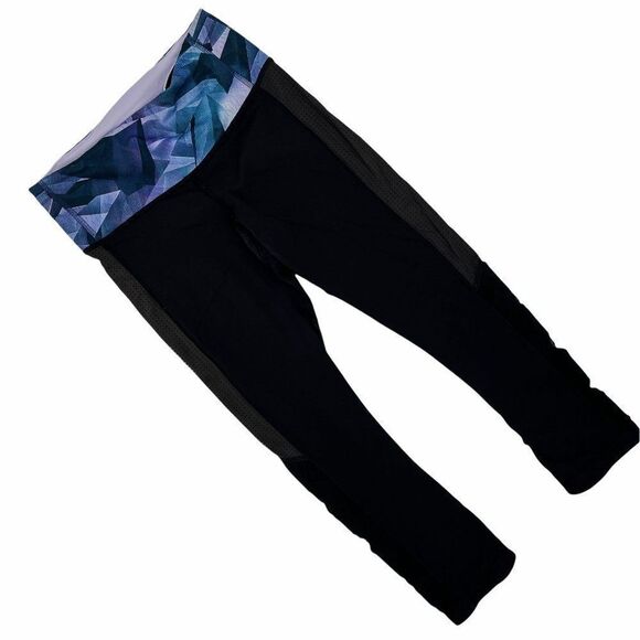 Lululemon Var-City Crop Capri Leggings Black Pretty Prism Size 4 - Picture 9 of 11